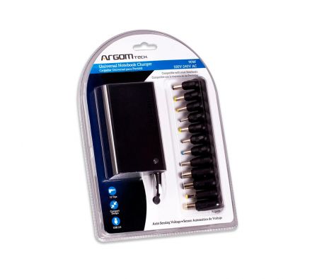 CARGADOR UNIVERSAL COMPACTO PARA PORTÁTIL ARG-AC-0095