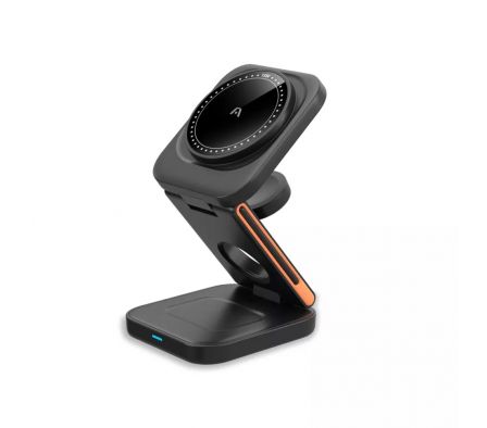 CARGADOR RÁPIDO INALÁMBRICO 3 EN 1 ARG-AC-0144BK