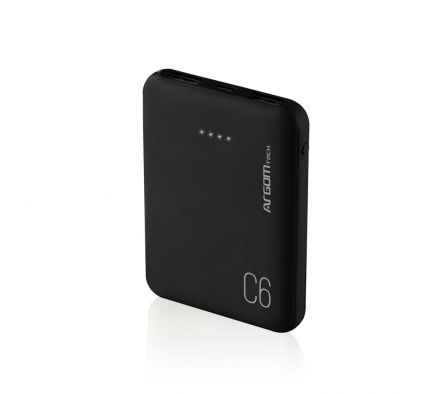 POWER BANK ARG-PB-1136BK 6.000mAh NEGRO