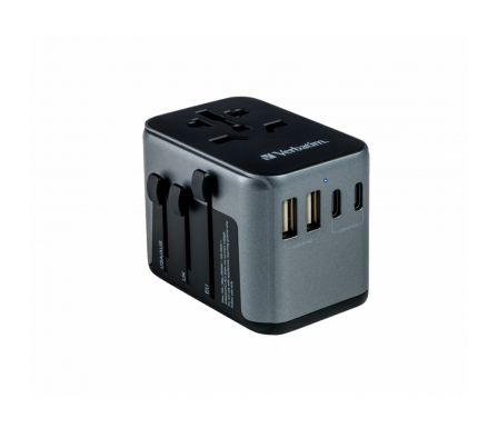 ADAPTADOR VERB UNIV TRAVEL UTA-03 CON 3 X USB-C
