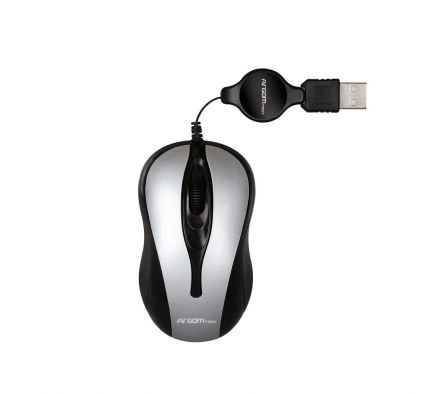MOUSE ÓPTICO RETRÁCTIL USB ARG-MS-0008GR