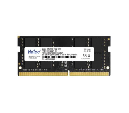 MEM DDR4  8GB 3200 MHZ NETAC BASIC c22