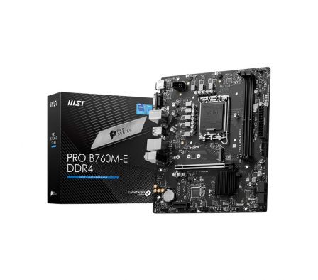 MB  MSI LGA1700 PRO B760M-E DDR4 VGA/HDMI M.2 12/1