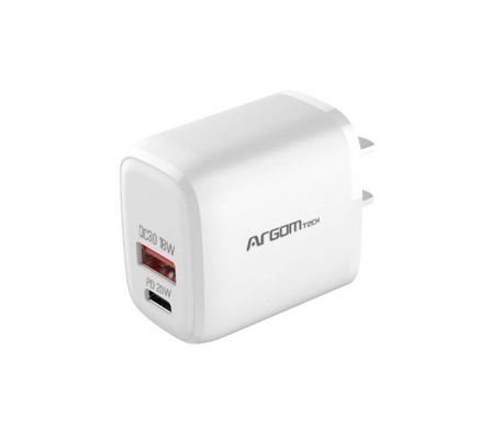 CARGADOR DE PARED PD TIPO C + USB DE 40 W ARG-AC-0115WT