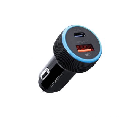 CARGADOR ARG-AC-0118BK PD TIPO-C+ USB  P/ AUTO