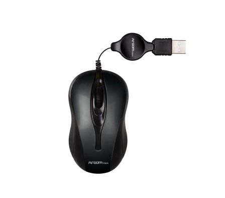 MOUSE ÓPTICO RETRÁCTIL USB ARG-MS-0008BK